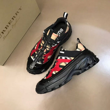 BURBERRY BLACK & BEIGE ARTHUR SNEAKERS