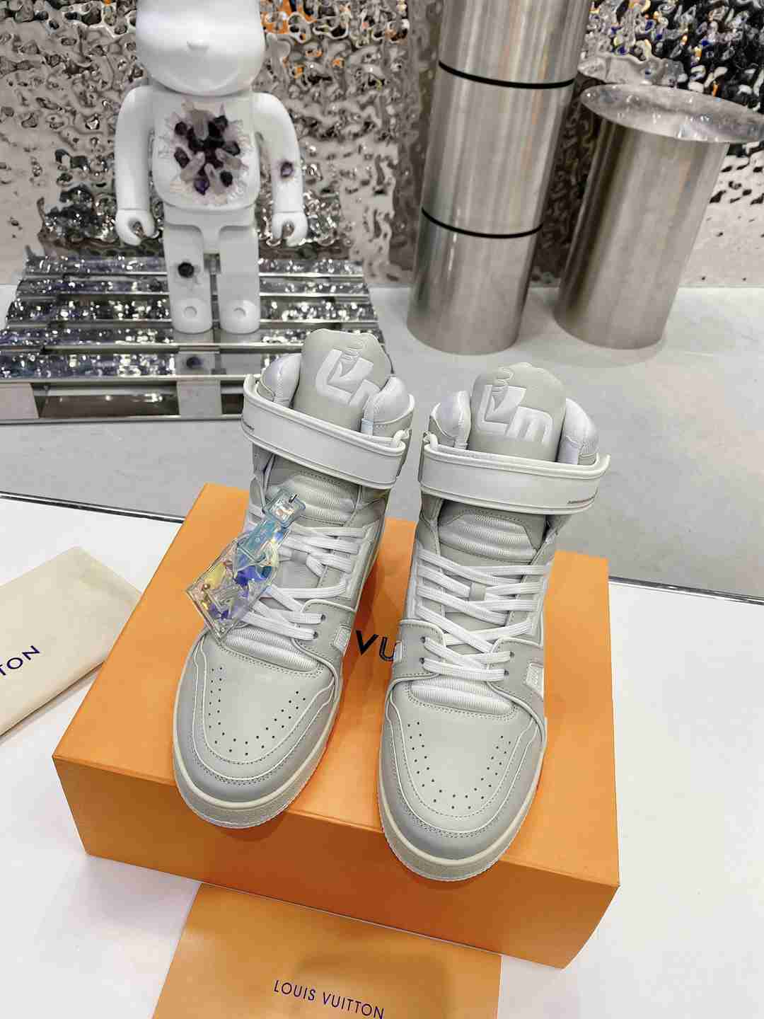 Louis Vuitton 408 Trainer Sneaker Boot 'Nuage White'
